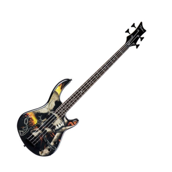 Dean E10APJ SKULL Бас-гитара, тип «Ibanez», цвет - графика Skull Crusher.