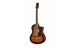 Caraya C901T-BS - Акустическая гитара, с вырезом, санберст