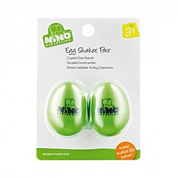 MEINL NINO540GG-2 Шейкер-яйцо, пара, материал: пластик, цвет: салатовый.