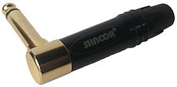 Shnoor SP2R-G-B угловой моно Jack 6,3 мм, черный, позолоченный контакт