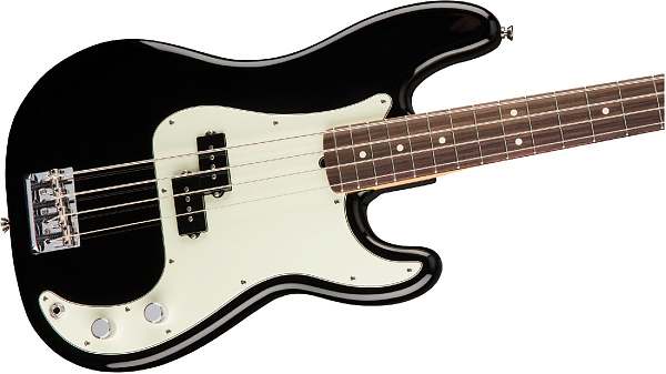 FENDER AM PRO P BASS RW BK бас-гитара цвет черный + кейс
