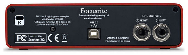 FOCUSRITE Scarlett Studio Bundle, 2i2, Condenser Mic, Headphones and Cubase 6 LE Студийный комплект.