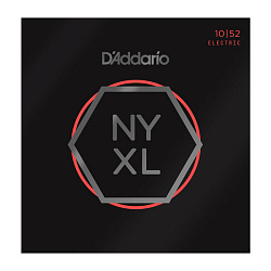 D'Addario NYXL1052 NYXL Струны для электрогитары, никелированные, L. Top/Heavy Bottom (10-52).