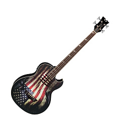 Dean MAKOB GLORY Электроакустическая бас-гитара, цвет - графика "американский флаг"