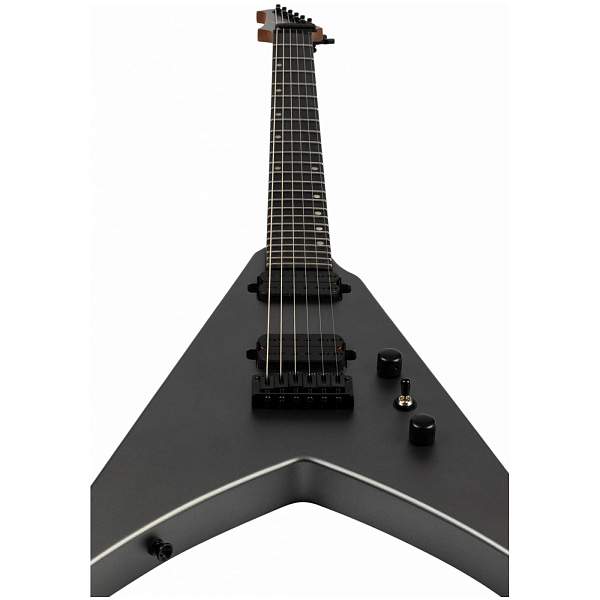 SPIRA V-400 MSL - Электрогитара Flying V, цвет серебряный тёмный
