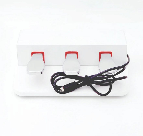 UNIQKEYS TRINITY SP-34W - Педаль тройная для цифровых пианино CASIO, белый/серебро