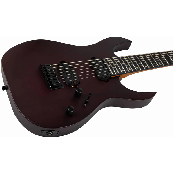 SPIRA S-407 MWR - Электрогитара Superstrat 7-ми струнная, цвет Red Wine/винный красный