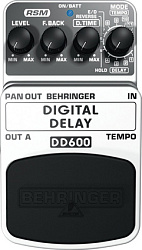 Behringer DD600 - педаль стереофонических эффектов эха для гитар, бас-гитар и клавиш