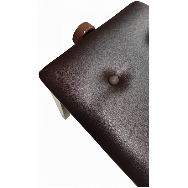 FLIGHT KB012 DBN - деревянная банкетка, рег. высота 48-56 см., коричневый матовый, обивка кожзам