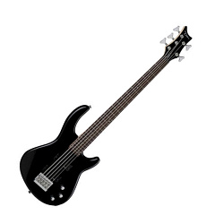 Dean E1 5 CBK Бас-гитара 5-струнная, тип «Ibanez», цвет черный.