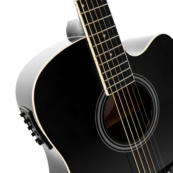 Emotive Rightwood D2 eBK - Электроакустическая гитара дредноут, цвет черный