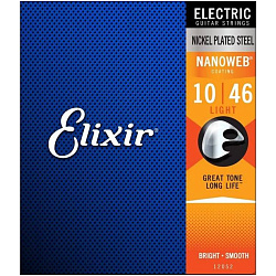 Elixir 12052 Anti Rust NanoWeb - Струны для электрогитары (10-46), Light