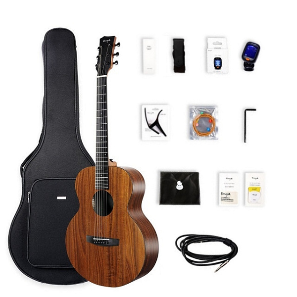 ENYA EM-X1EQ+ электроакустическая тревел-гитара. В комплекте: чехол, каподастр,тюнер,медиаторы