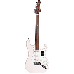 SAGA SMF1314H WH - Электрогитара Stratocaster с чехлом, цвет белый