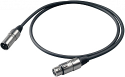 Proel BULK250LU3 - Микрофонный кабель, XLR папа <-> XLR мама, длина - 3 м.