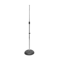 OnStage MS7201B Микрофонная стойка, прямая, круглое основание, регулируемая высота, черная.
