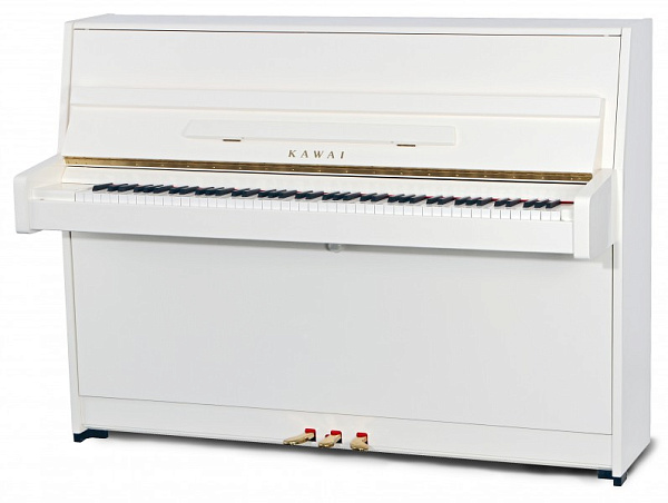 Kawai K15E WH/P Акустическое пианино белое, высота 110 см.