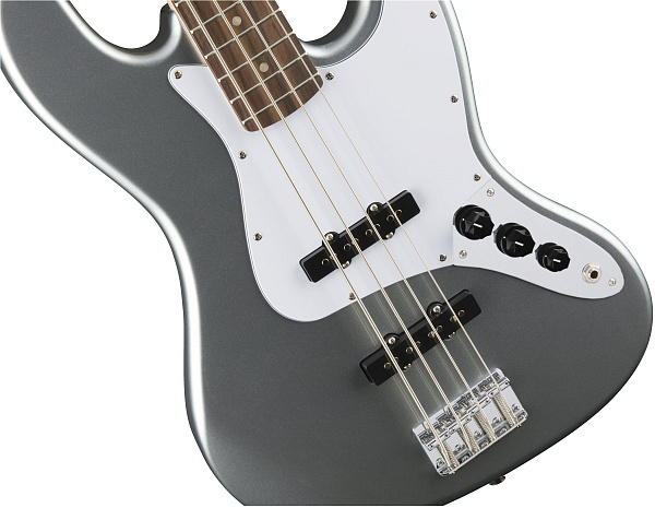 FENDER SQUIER AFFINITY J BASS LRL SLS бас-гитара Jazz Bass, накладка лаурэль, цвет серебристый