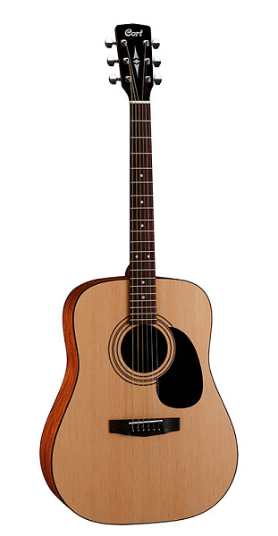 CORT AD810-OP W BAG Акустическая гитара с чехлом, дредноут, цвет Open pore натуральный матовый.