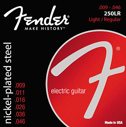 FENDER STRINGS NEW SUPER 250LR NPS BALL END 9-46, струны для электрогитары, стальные с никелевым пок
