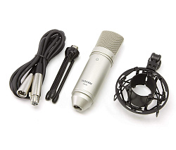 TASCAM TM-80 студийный конденсаторный микрофон с алюминиевой мембраной 18 мм, кардиоида