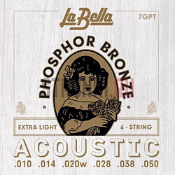La Bella 7GPT - Струны для акустической гитары,10-50
