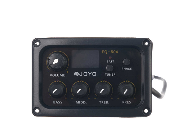 Joyo EQ-504-F - Звукосниматель для акустических гитар с 4-х полосным эквалайзером и тюнером