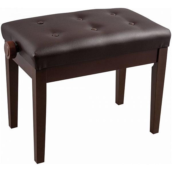 FLIGHT KB012 DBN - деревянная банкетка, рег. высота 48-56 см., коричневый матовый, обивка кожзам