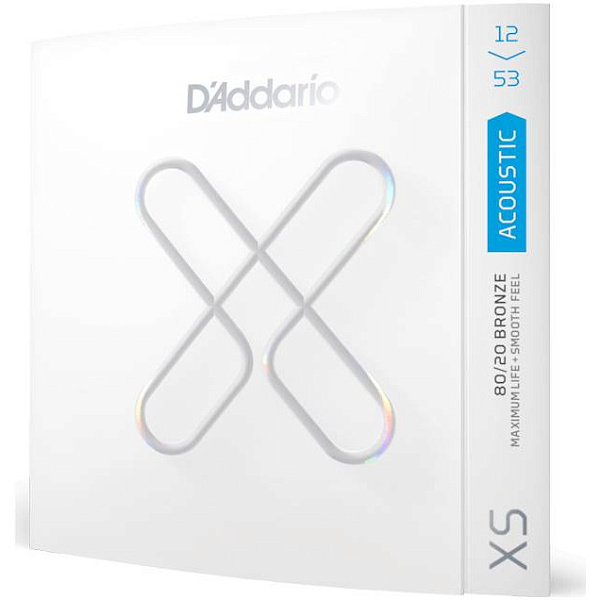 D'Addario XSABR 1253 - Струны для акустической гитары 12-53, Custom Light, серия XS