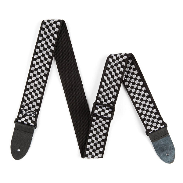 Dunlop D3831BK Classic Black/White Check гитарный ремень