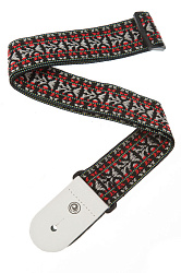 Planet Waves 50G01 Woven - Ремень для гитары текстильный, без наплечника, рисунок "Hootenanny Red"
