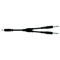 Proel BULK505LU18 - Инсертный кабель 3.5 jack stereo - 2x6.3 mono jack, длина - 1,8 m.