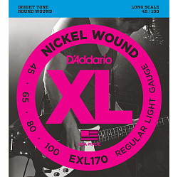 D'Addario EXL170 - струны для БАС-гитары, soft long 045-100