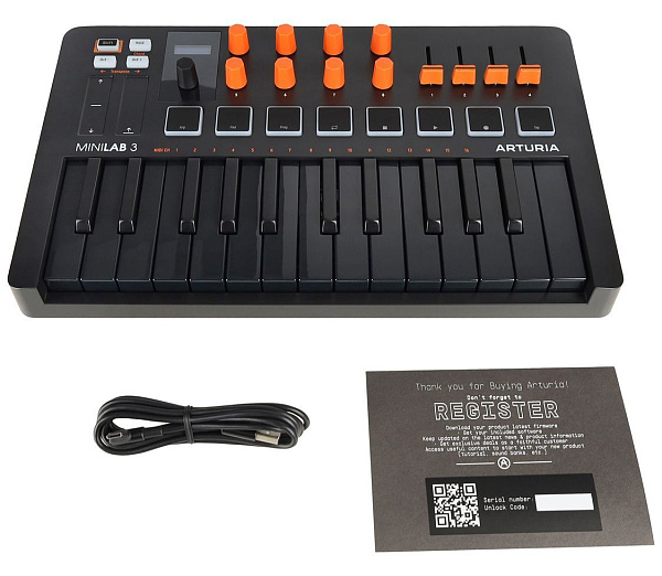 Arturia MiniLab 3 Orange Edition - MIDI-клавиатура 