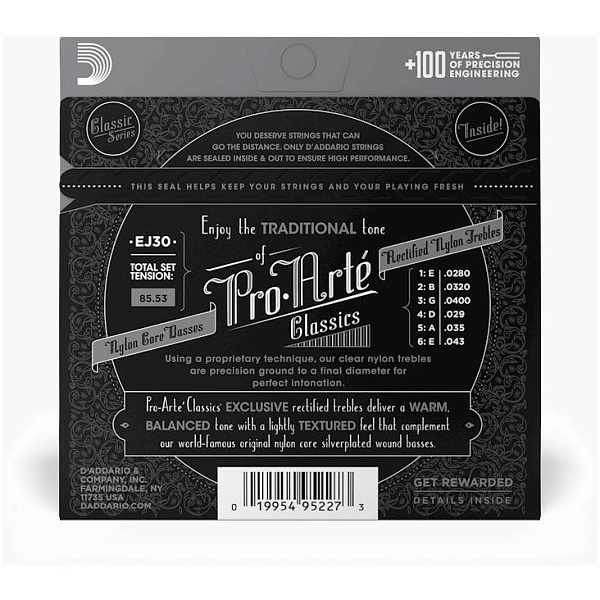 D'Addario EJ30 - струны для классич. гит, серебро