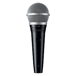 SHURE PGA48-XLR-E Вокальный динамический микрофон c выключателем и кабелем XLR-XLR.