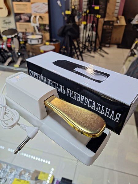 UNIQKEYS SP-GPT-W-GD - Педаль сустейн рояльного типа, белый/золото