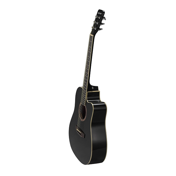 STARSUN DG120c-p Black - акустическая гитара, цвет черный матовый