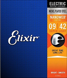 Elixir 12002 NanoWeb - Cтруны для электрогитары