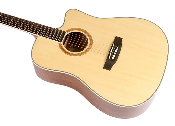 Klever KD-100 - Акустическая гитара дредноут, цвет натуральный
